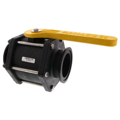 3" Full Port Flanged 4-Bolt Poly Ball Valve