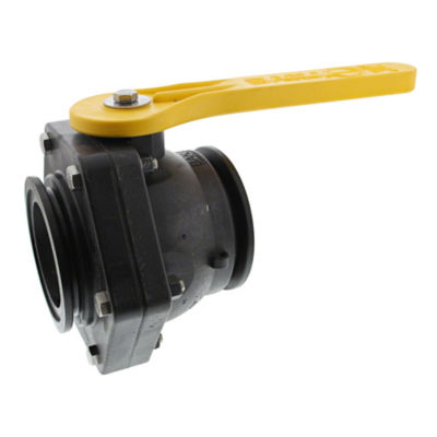 3" Full Port Flanged Stubby Poly Ball Valve