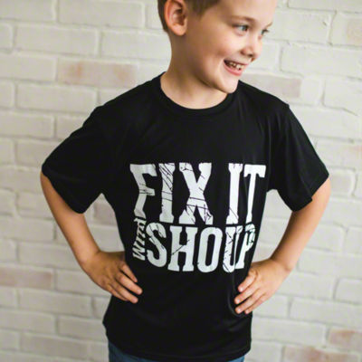 Youth Large Fix It With Shoup Moisture-wicking Short Sleeve T-Shirt