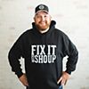 AF18L - Large Fix It With Shoup Hooded Sweatshirt