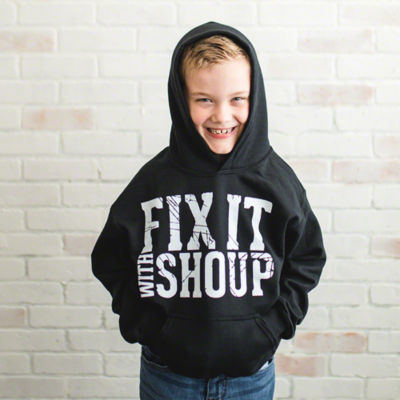 Youth Small Fix It With Shoup Hooded Sweatshirt