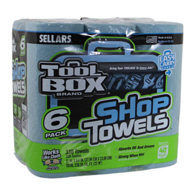 Blue Shop Towels 6-Pack of Rolls